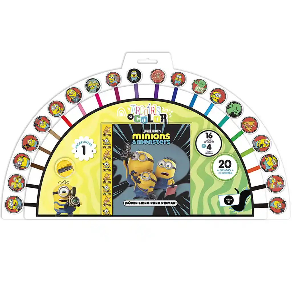 Libro Minions-arcoiris de Color