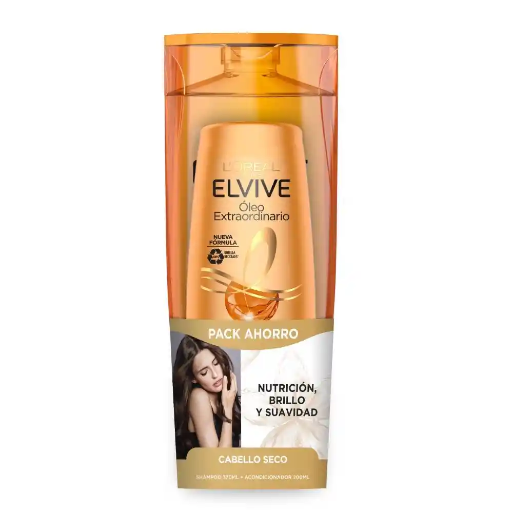 Loreal Paris Shampoo Elseve Óleo Extra 400 Ml + Acondicionador 400 Ml