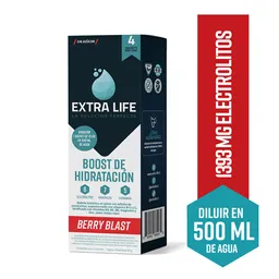 Extra Life Boost de Hidratación Berry Blast 4 Sachets