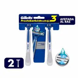 Gillette Máquina para Afeitar Prestobarba Ultra Grip 3