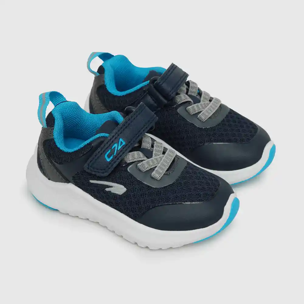 Zapatillas Deportiva Caña Baja Niño Negro/azul Talla 23