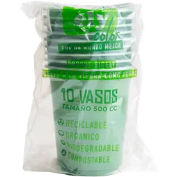 Bioely Vasos Verde 500 cc