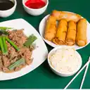🔥🏮 Carne Mongoliano + 5 Arrollados❤