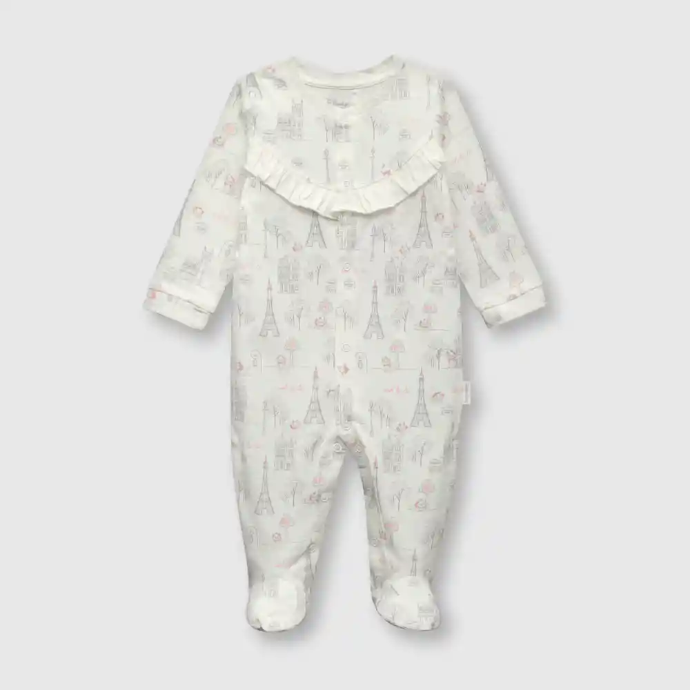 Vestido Osito Marie De Bebé Niña Blanco Talla 00 Meses