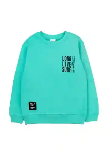 Polerón Cerrado Day to Day Kids Turquesa 06 728