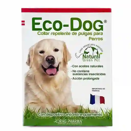 Eco-Dog Collar Ajustable Repelente de Pulgas Para Perro