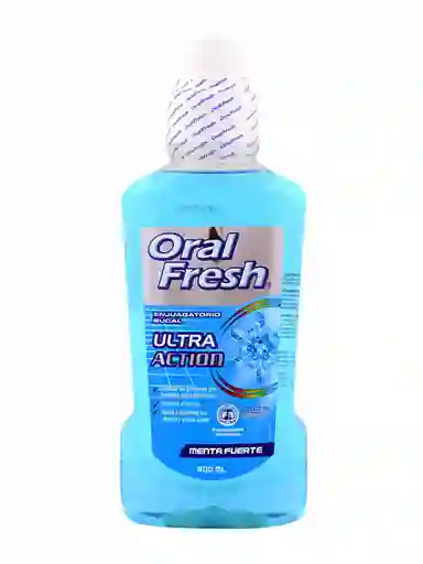 Oral Fresh Enjuague Bucal Ultra Action Sabor a Menta Fuerte