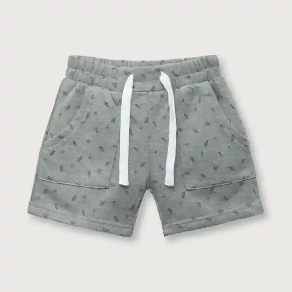 Short Buzo Esencial Niño Gris Talla 6M Opaline