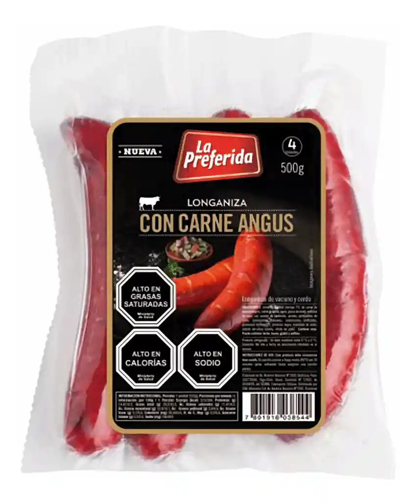 La Preferida Longanizas con Carne Angus