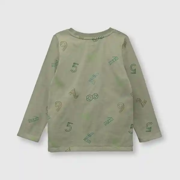 Polera de Bebé Niño Números Light Green Talla 9/12M Colloky