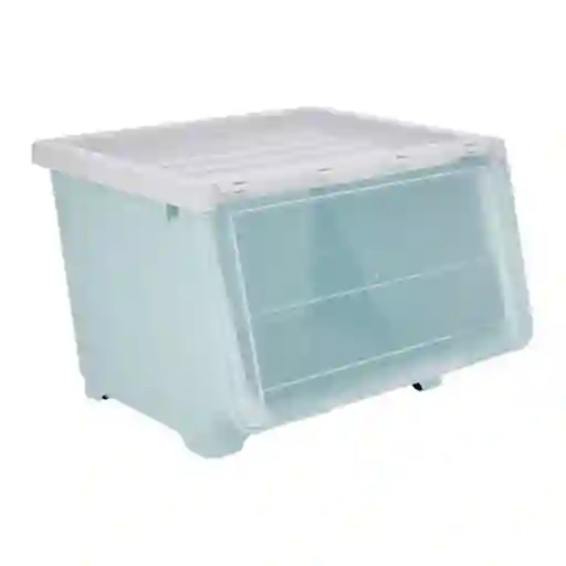 Caja Apilable de Plástico Con Ruedas 34 L