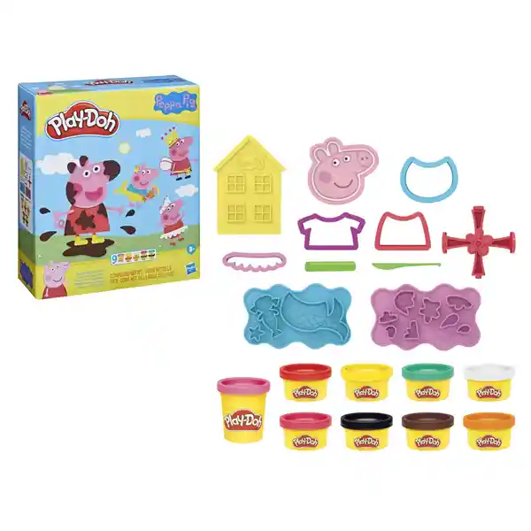 Hasbro Juego Didáctico Play-Doh Peppa Pig Crea y Diseña
