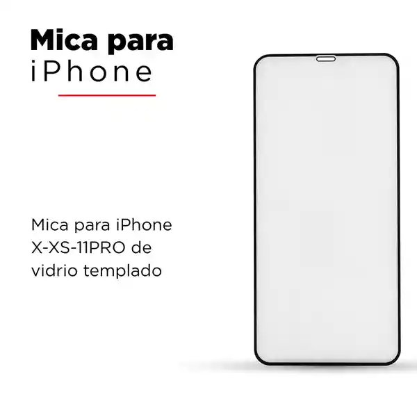 Mica para iPhone Vidrio Templado 11Pro Orilla Negro Miniso 