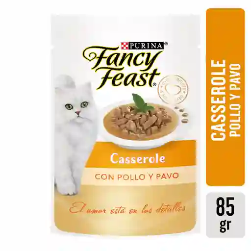 Fancy Feast Alimento Humedo Gato Casserole Con Pollo y Pavo