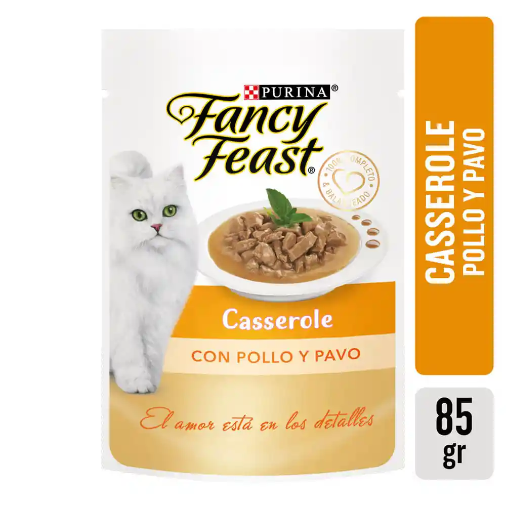 Fancy Feast Alimento Humedo Gato Casserole Con Pollo y Pavo