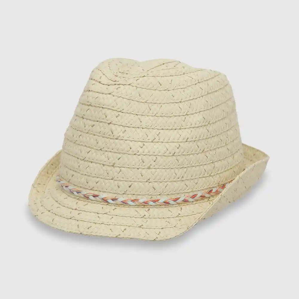 Sombrero Rafia Niña Beige Talla 2/4a