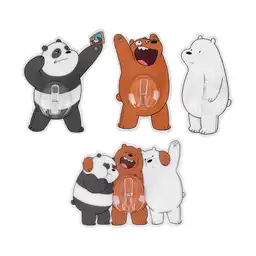 Wwe Bare Bears Paquete de Ganchos Adhesivos 