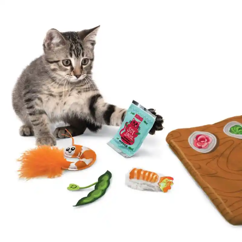 Kong Juguete Sushi 5 en 1 Con Catnip Para Gato CPP9