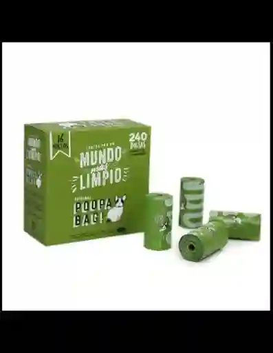 Poopa Bag Bolsa Desechos Biodegradable Rollos