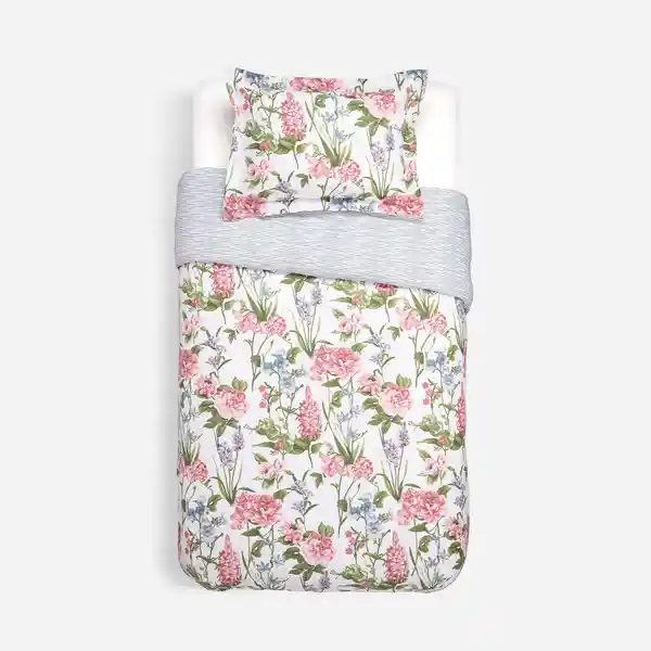 Funda Plumón Timeless Estampado Camelia 1.5 Plazas Rosen