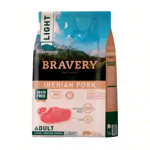 Raza Bravery Alimento Para Perro Cerdo Pequeña Light 7 Kg