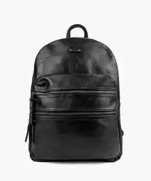 Mochila Notebook Doble Cierre 15 Negro Lounge