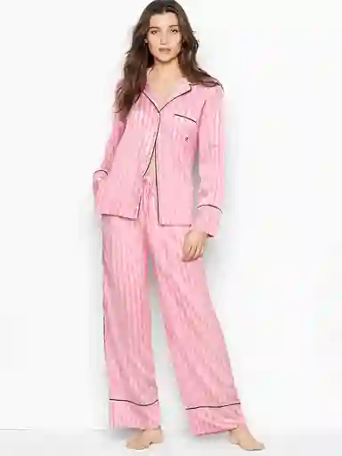 Victoria's Secret Pijama con Pantalón de Satén Color Rosa