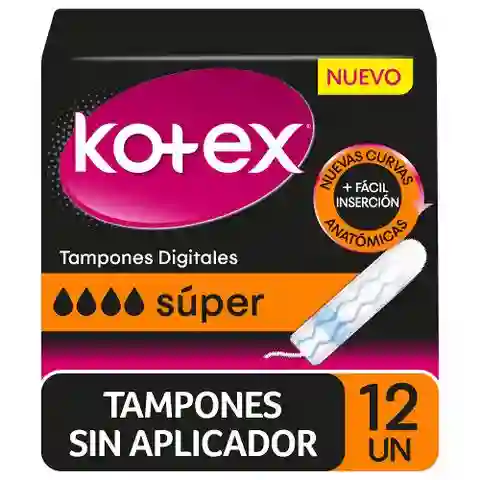 Kotex Tampones Digitales Súper sin Aplicador