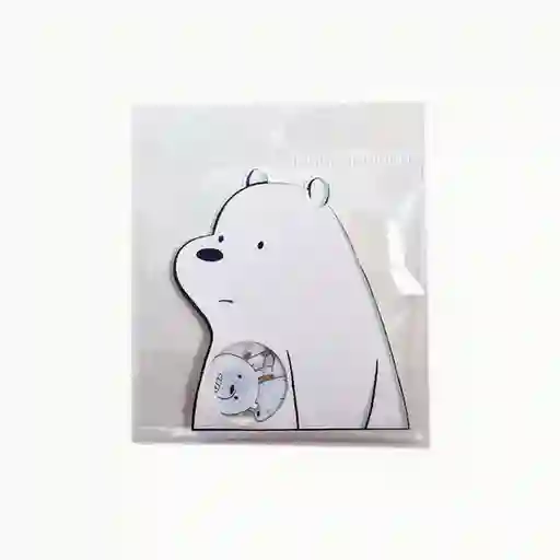 Miniso Sticker we Bare Bears Con Forma de Oso Polar