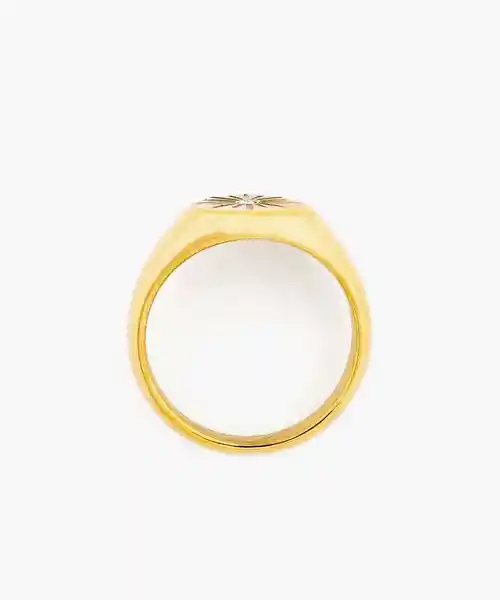 Anillo Acero Inoxidable Sol Brillante Dorado 6 Lounge