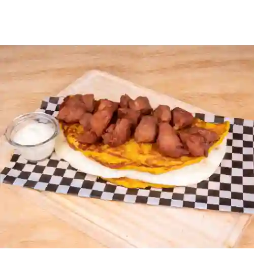 Cachapa con Cochino Frito