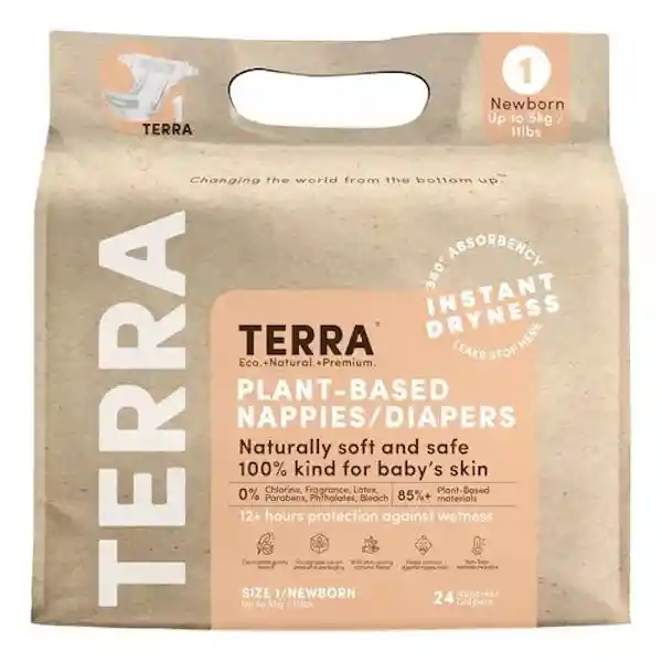 Terra Pañal Biodegradable Talla RN TE101