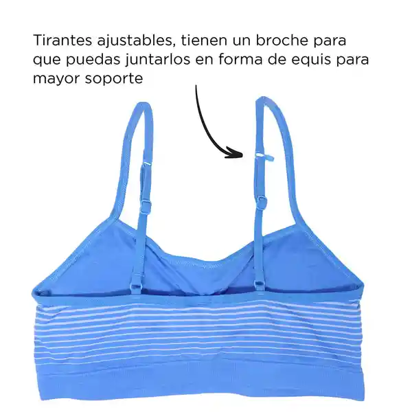 Brasier Deportivo Para Mujer Azul L/XL Miniso