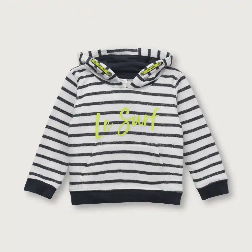 Poleron De Niño Surf Líneas Azul Talla 9m