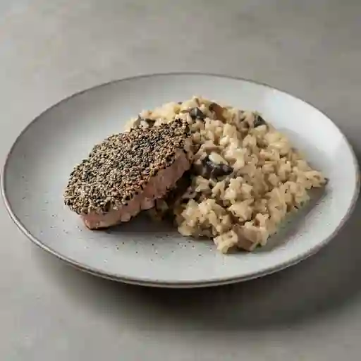 Risotto mediterraneo de atún