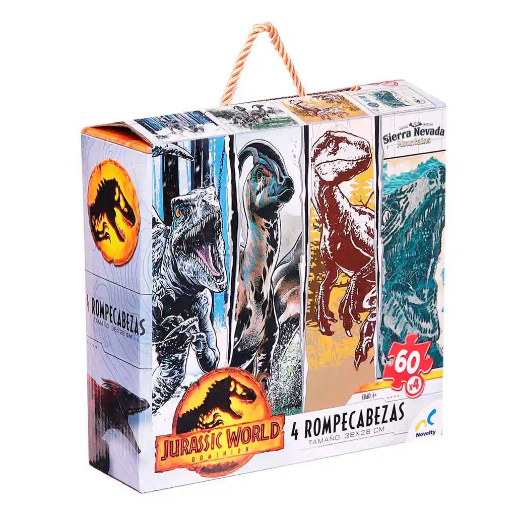Jurassic World Novelty Rompecabezas 4 En 1Dominion