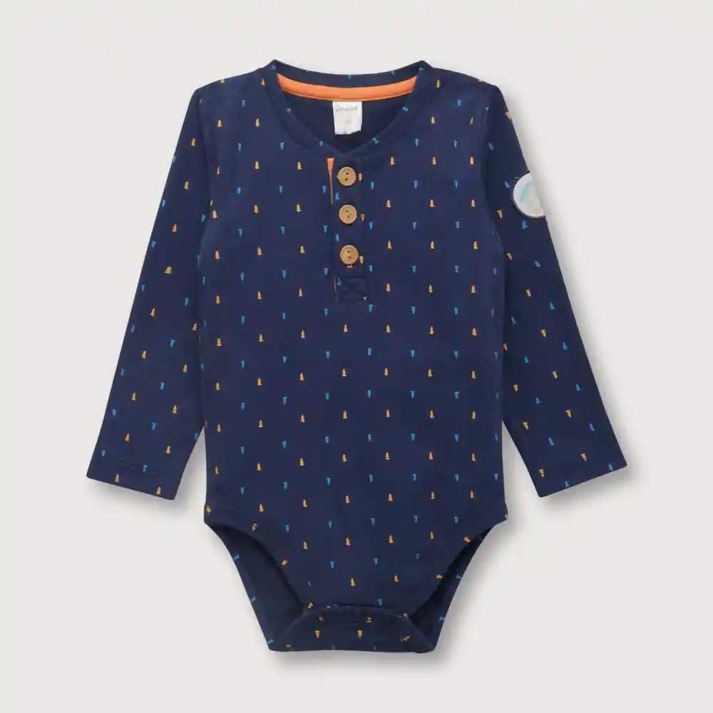 Body De Bebé Niño Azul Talla 6 Meses