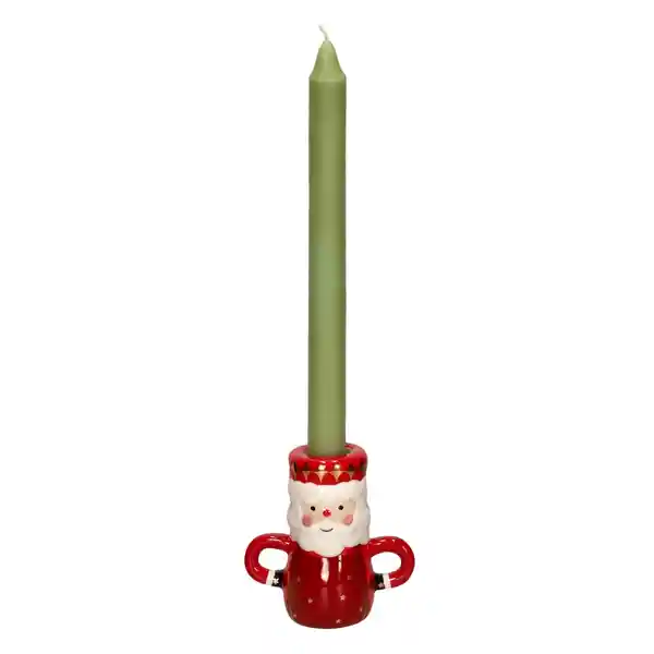 Portavela de Cerámica Navideño Casaideas