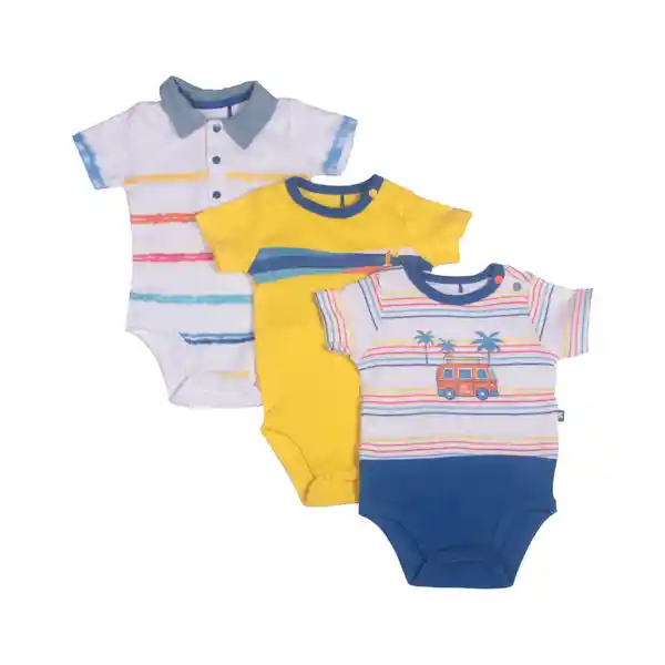 Set 3 Pzas Body Niño Multicolor Pillin 6 M