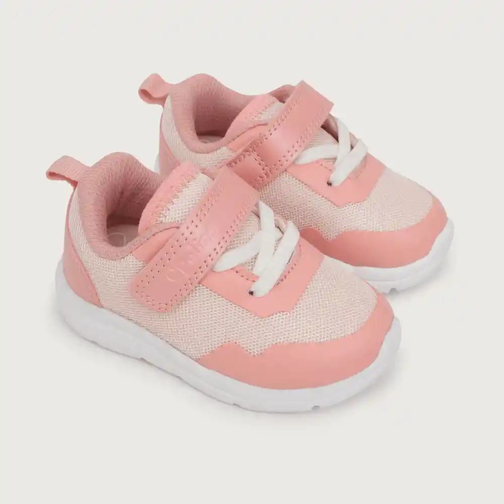Zapatillas Deportiva Liviana Niña Rosado/blanco Talla 20