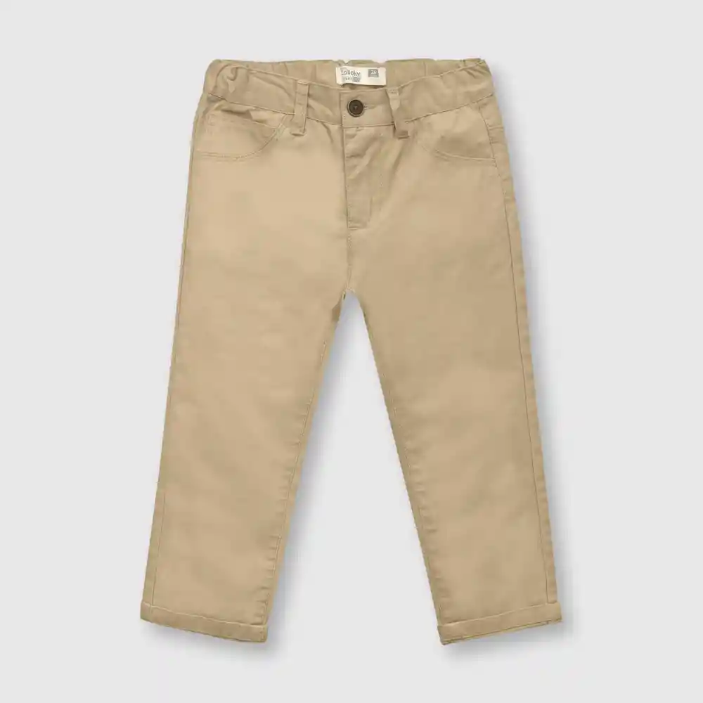 Pantalón Clásico De Bebé Niño Beige Talla 3/6m