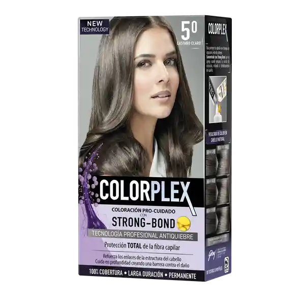 Colorplex Coloración Pro Cuidado Strong Bond Tono 5.0 Castaño Claro