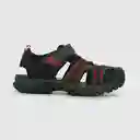 Sandalias Velcro Elástico De Niño Verde Talla 32