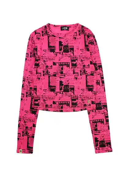 Like It Top Teens Estampado Revolution 534 Niña Fucsia 12 Años