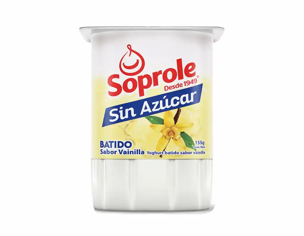 Soprole Yoghurt Sin Azúcar Vainilla 155 g