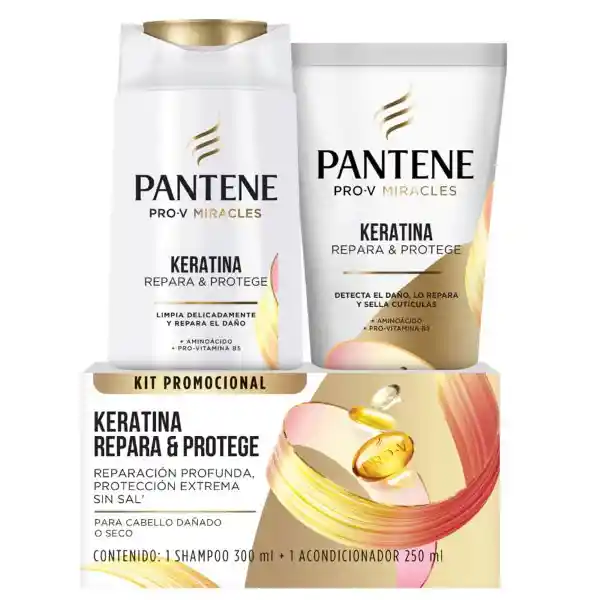 Pack Pantene Shampoo + Pantene Acondicionador Keratina