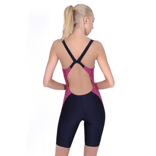 Traje de Baño Deportivo Pierna Larga Fucsia Talla M Samia