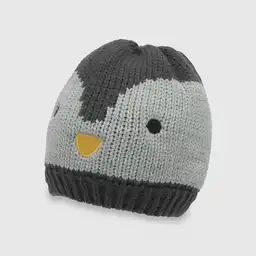 Gorro de Lana Pingüino Bebé Niño Gris Melange T. 12/24M Colloky