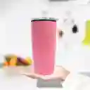 Miniso Vaso de Acero Inoxidable Para Coche Rosa 500 mL