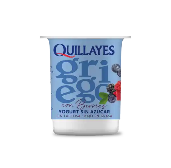 Quillayes Yogurt Griego Sin Azúcar Con Berries 110 g